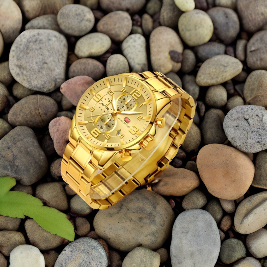 Montre Dorée Élégante pour homme luxe