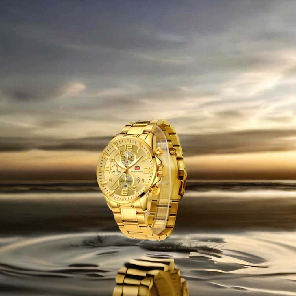 Montre Dorée Élégante pour homme luxe