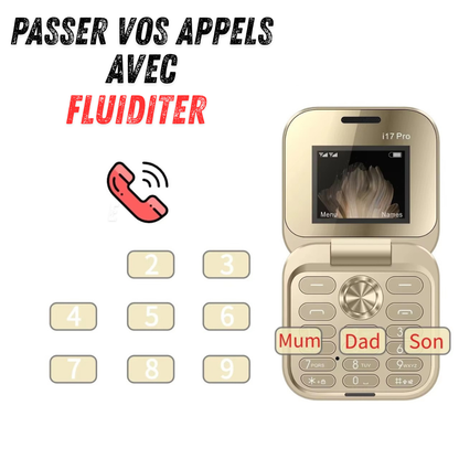 Mini flip téléphone style moderne