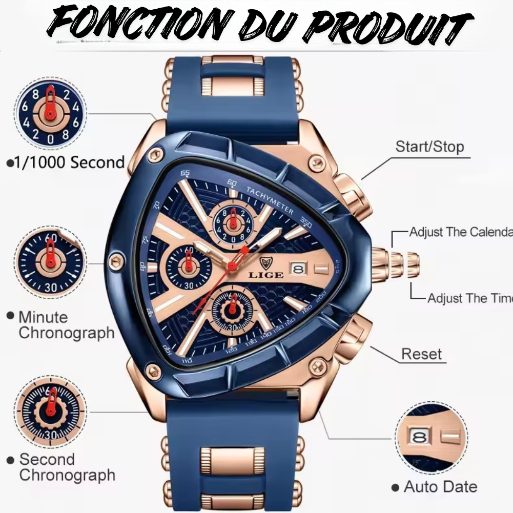 Montre luxueuse pour homme moderne stylé