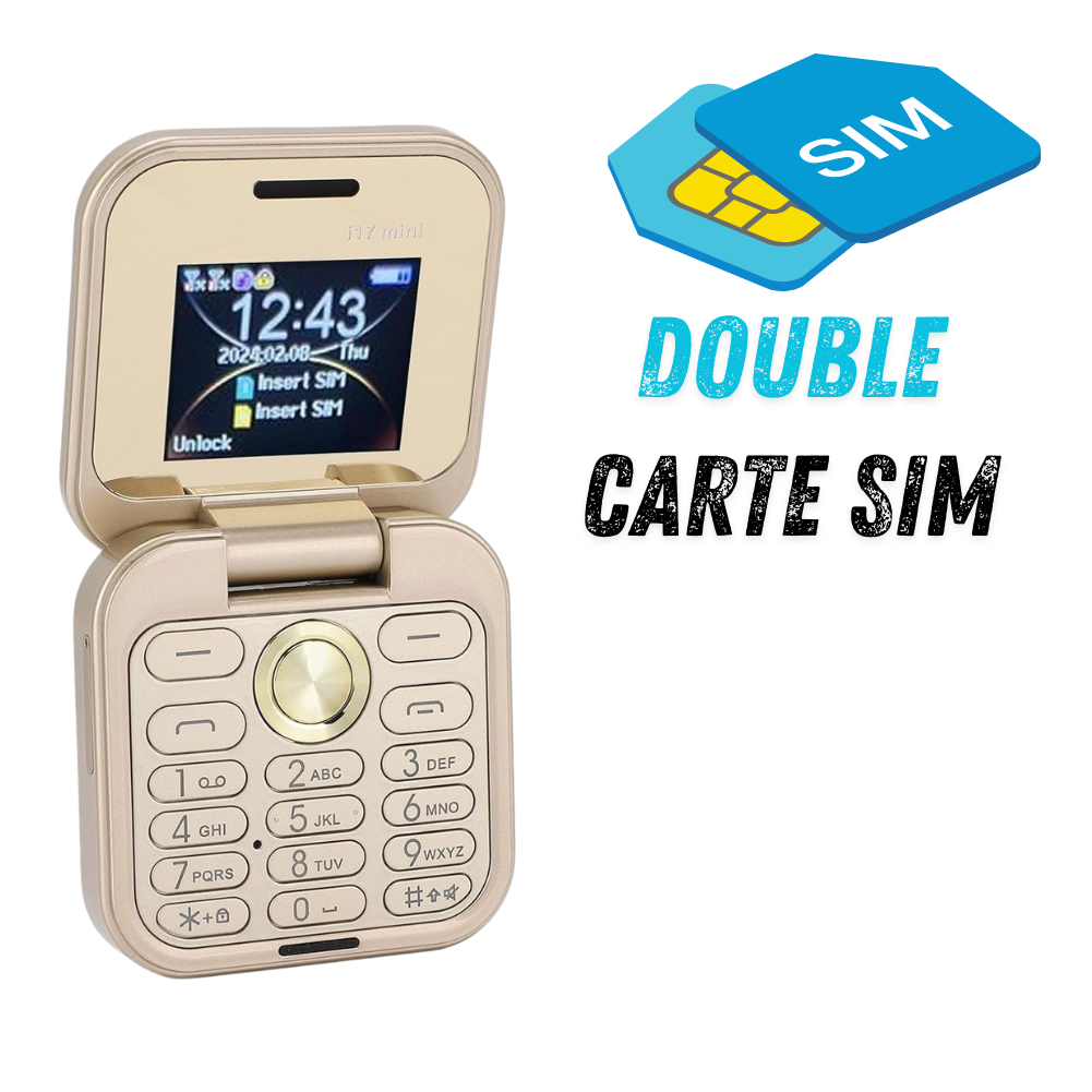 Mini flip téléphone style moderne