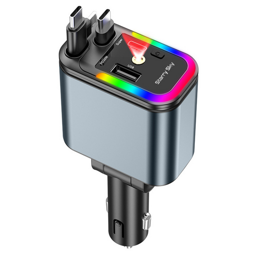 Chargeur de Voiture Rétractable 4 en 1