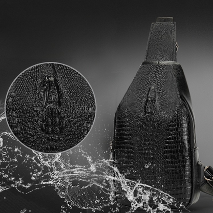Sac à Bandoulière Style Crocodile
